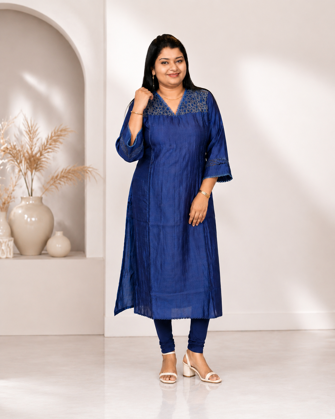 Premium Roman Silk Kurti