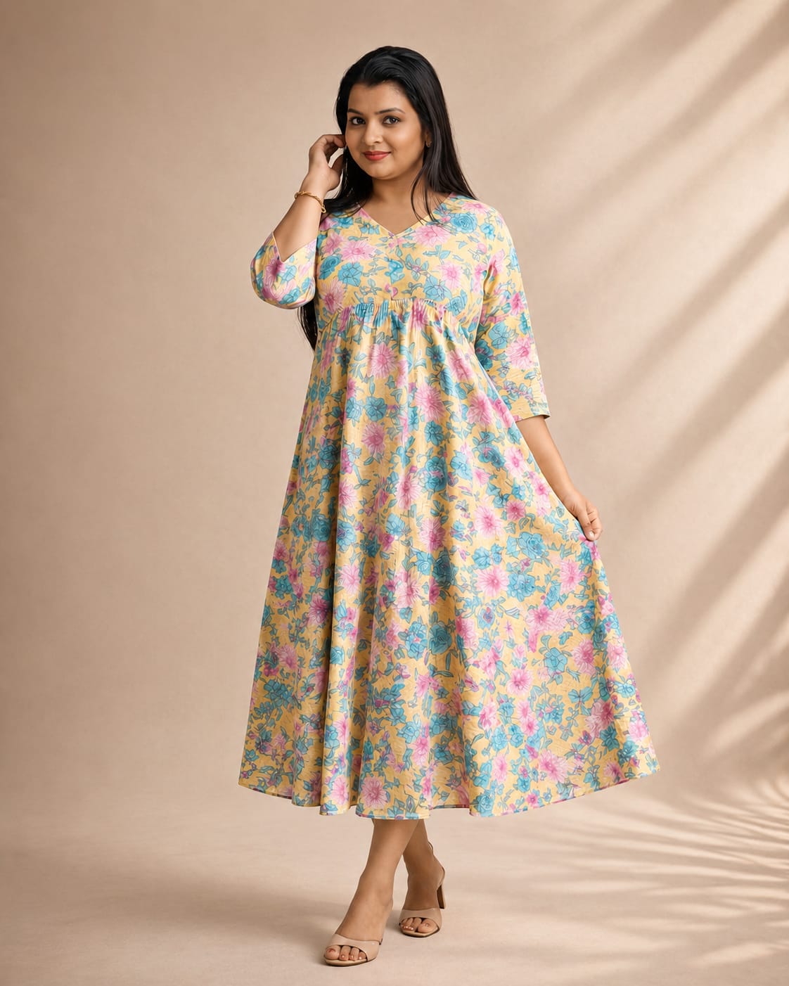 Elegant Mul cotton Aline Kurti