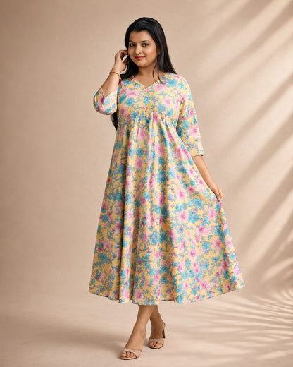 Elegant Mul cotton Aline Kurti