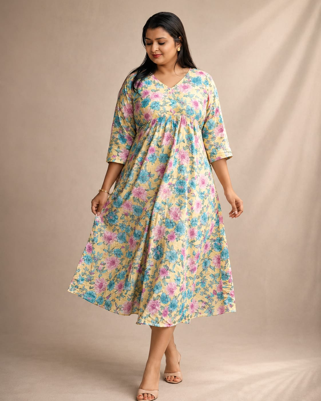 Elegant Mul cotton Aline Kurti