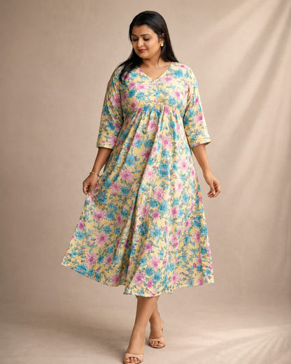 Elegant Mul cotton Aline Kurti
