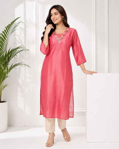 Elegant Vijithra Silk Kurti