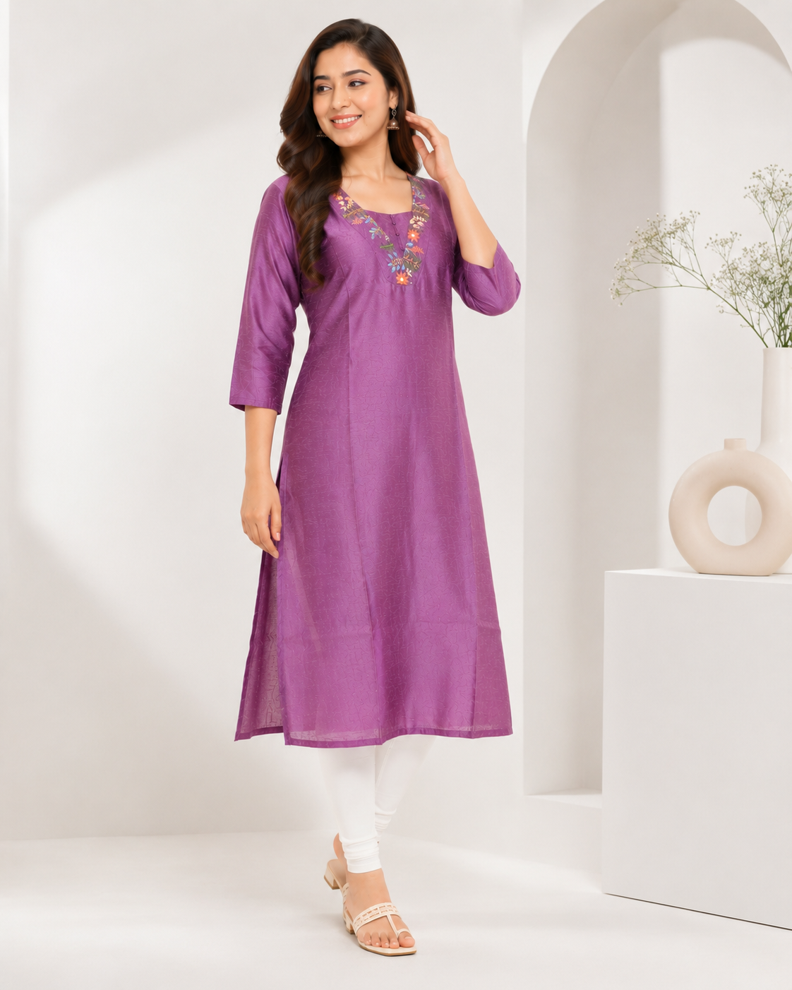 Elegant Vijithra Silk Kurti