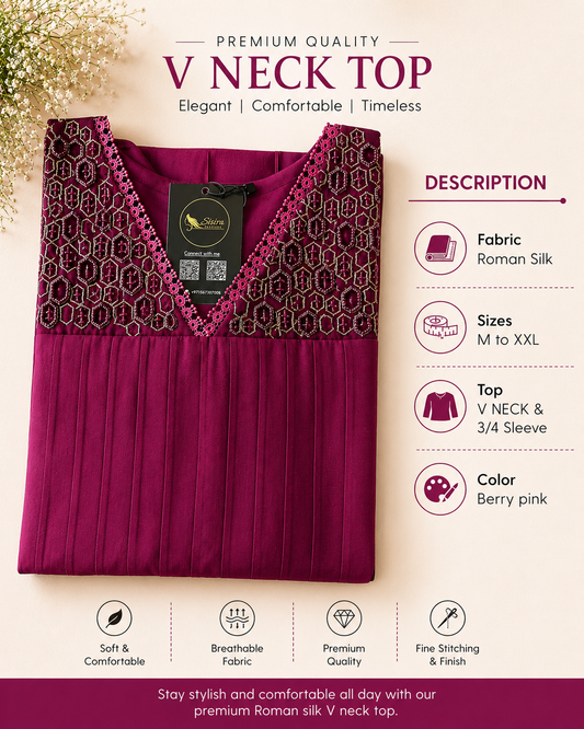 Premium Roman Silk Kurti