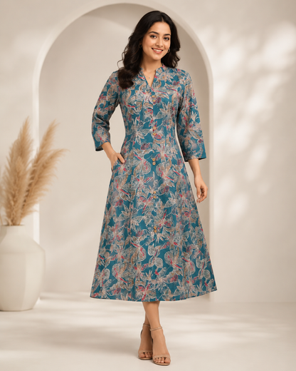 Elegant A-Line Vatican Silk Kurti