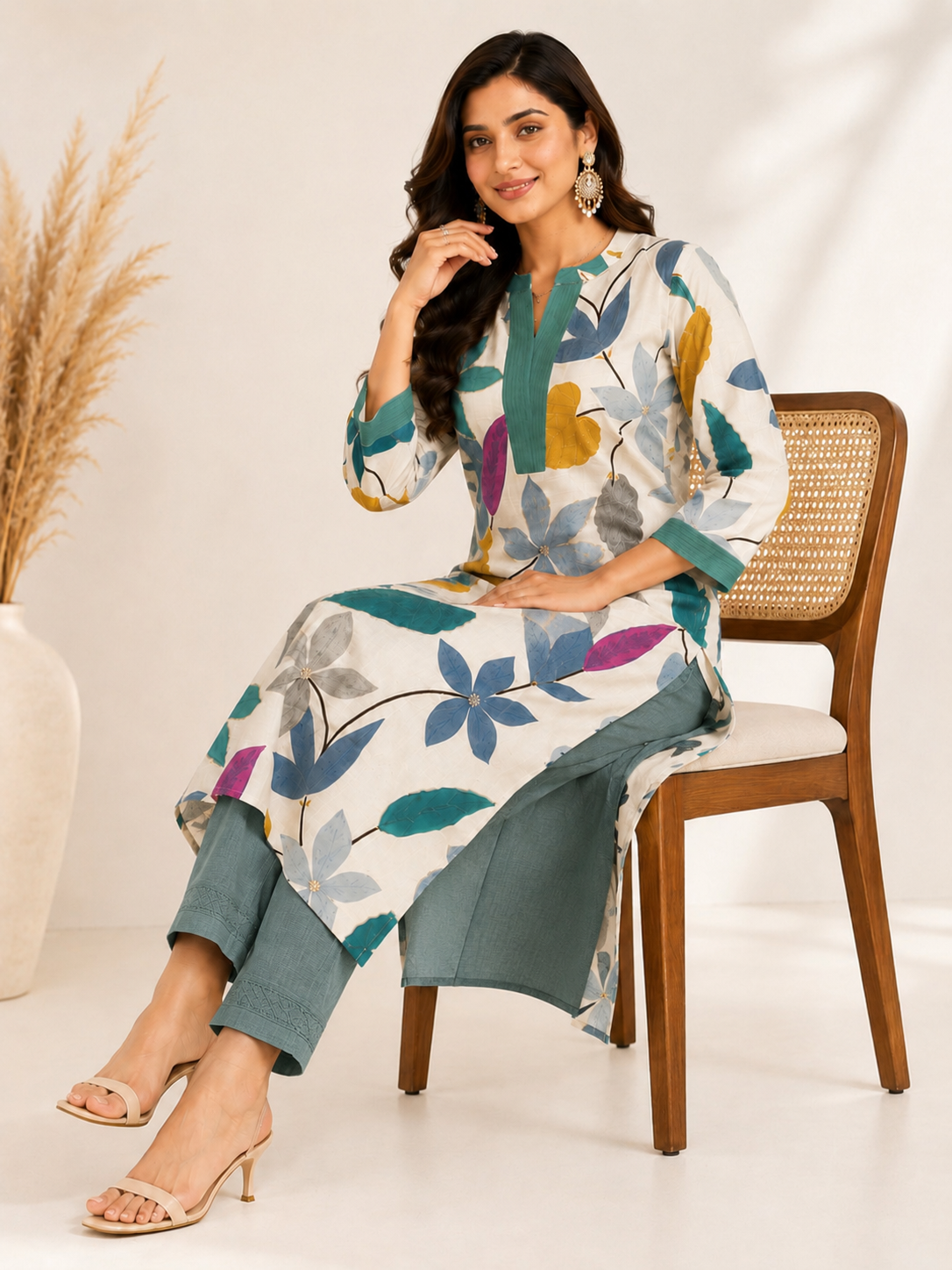Premium rayon cotton cord set