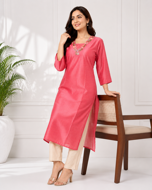 Elegant Vijithra Silk Kurti