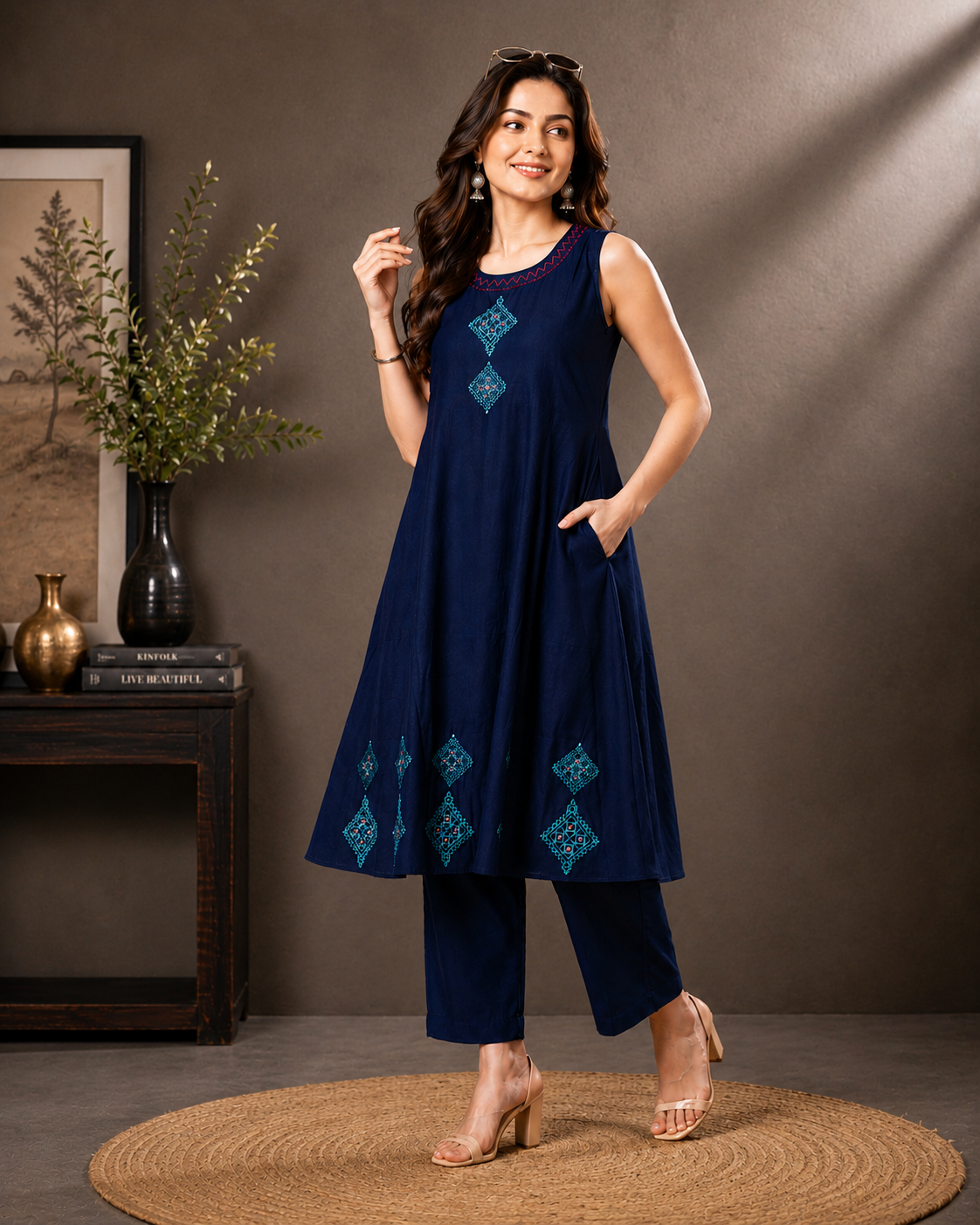 Elegant Dabu Cotton cordset