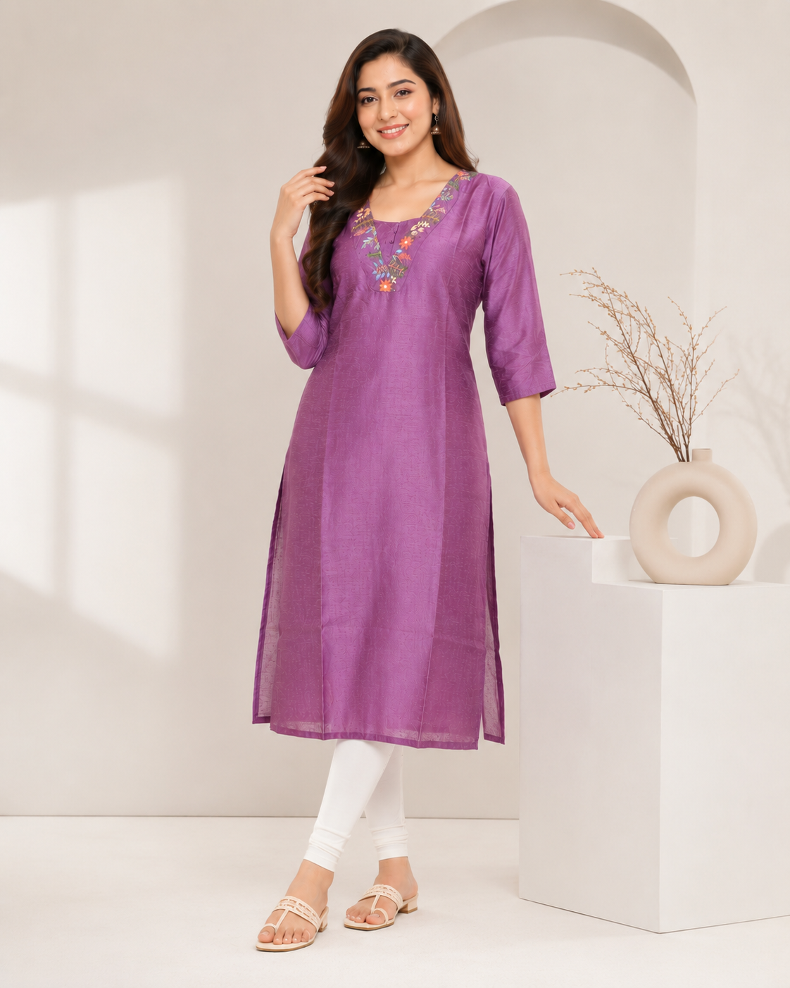 Elegant Vijithra Silk Kurti
