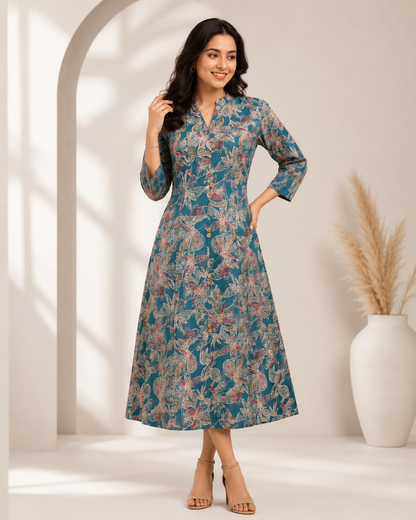 Elegant A-Line Vatican Silk Kurti