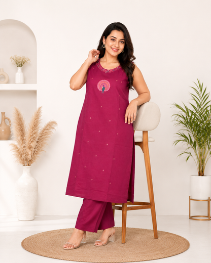 Elegant Dabu Cotton cordset