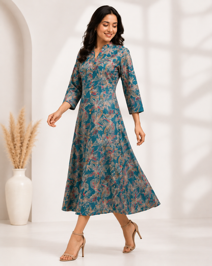 Elegant A-Line Vatican Silk Kurti