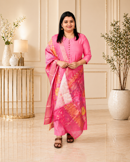 Rich Roman Silk Fabric 3 pieces set