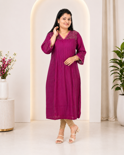 Premium Roman Silk Kurti