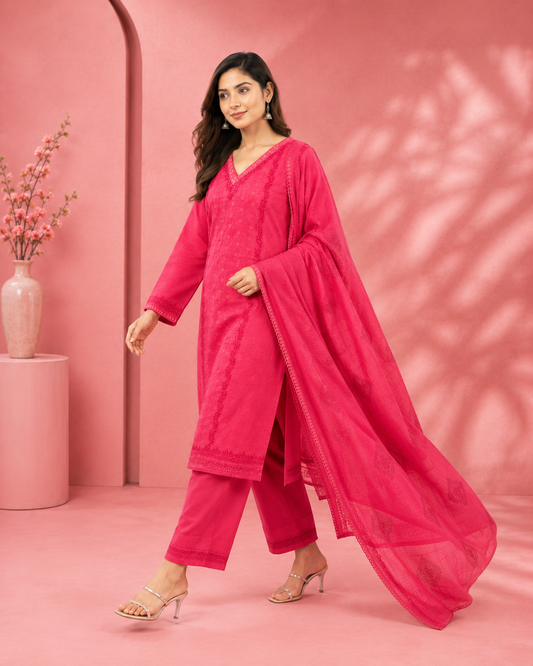 Premium Cotton Hakoba 3 piece set