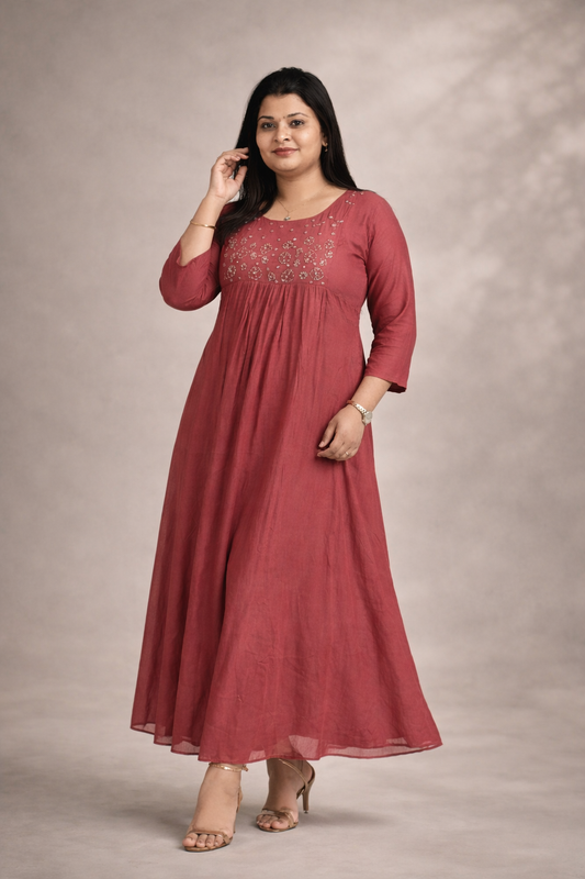 Premium mul chanderi cord set