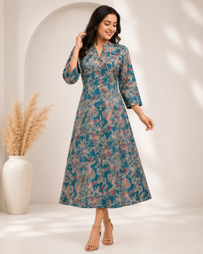 Elegant A-Line Vatican Silk Kurti