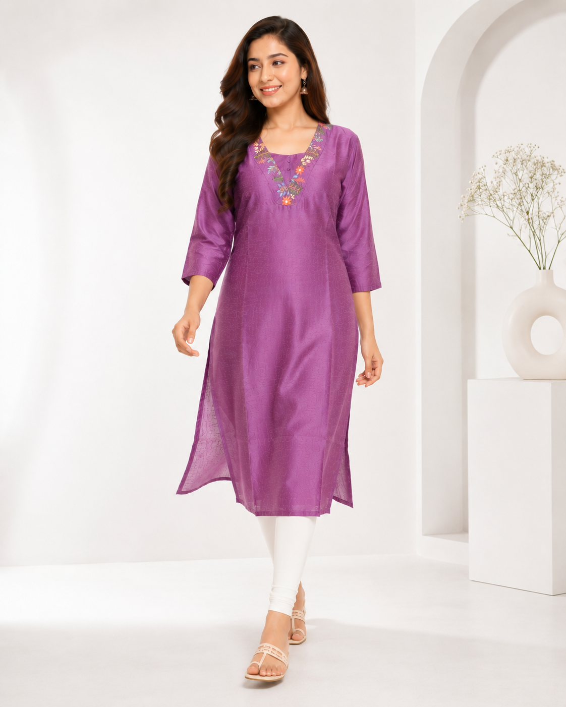 Elegant Vijithra Silk Kurti