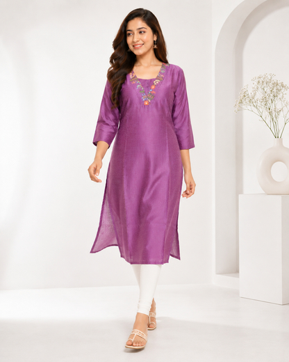 Elegant Vijithra Silk Kurti