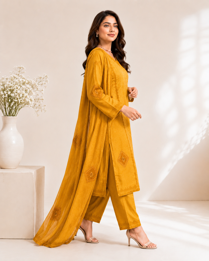 Premium Cotton Hakoba 3 piece set