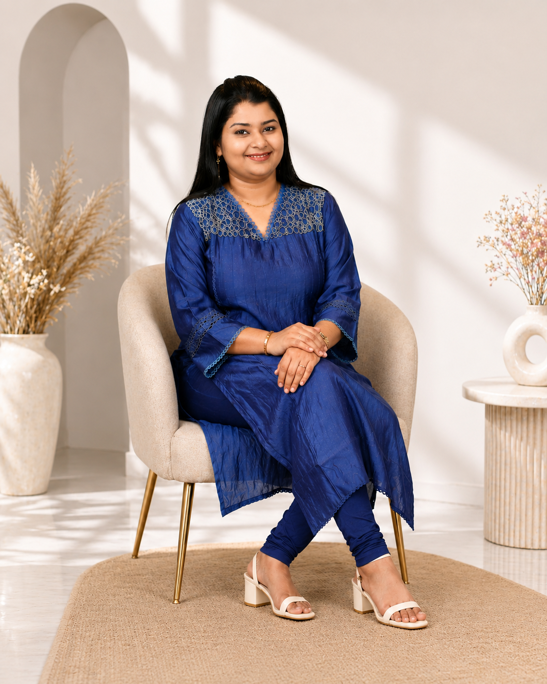 Premium Roman Silk Kurti