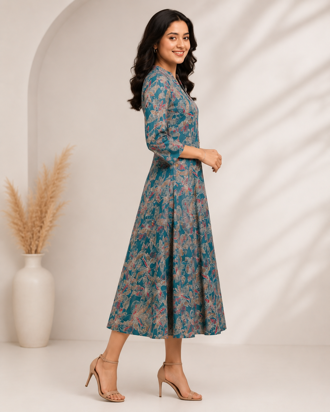 Elegant A-Line Vatican Silk Kurti