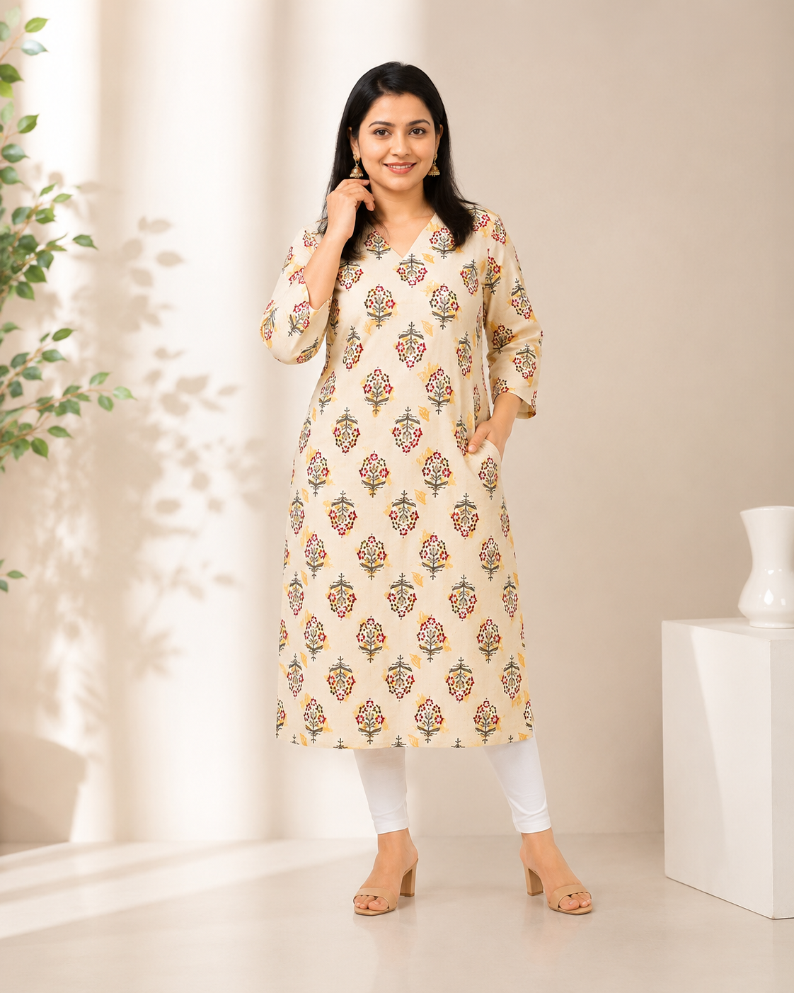 Elegant Kora Cotton Kurti