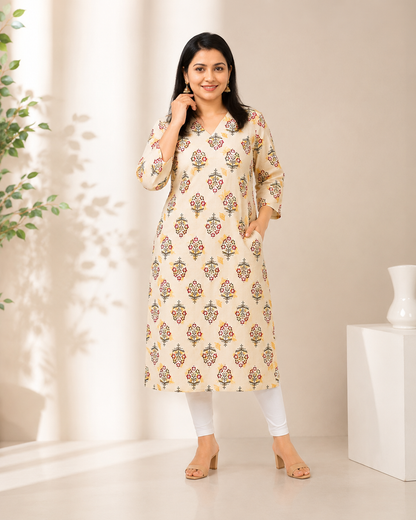 Elegant Kora Cotton Kurti